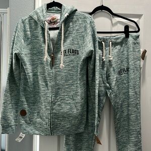 Zipper hoodie & pants set